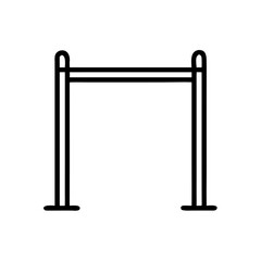Simple pole vault bar illustration on a transparent background  