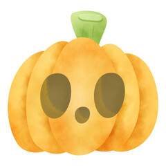 Halloween vector elements icons. Halloween cliparts with traditional symbols. Halloween pumpkins set vector design. Happy halloween party invitation card with spooky pumpkin, 