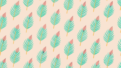 Fototapeta premium seamless pattern with feathers