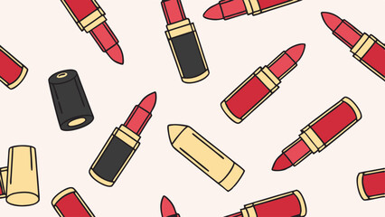 seamless pattern with lipstick