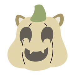 Halloween vector elements icons. Halloween cliparts with traditional symbols. Halloween pumpkins set vector design. Happy halloween party invitation card with spooky pumpkin, 