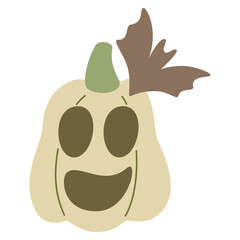 Halloween vector elements icons. Halloween cliparts with traditional symbols. Halloween pumpkins set vector design. Happy halloween party invitation card with spooky pumpkin, 