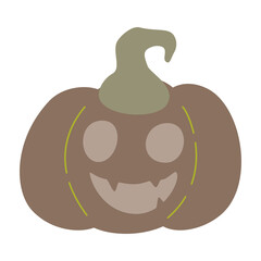 Halloween vector elements icons. Halloween cliparts with traditional symbols. Halloween pumpkins set vector design. Happy halloween party invitation card with spooky pumpkin, 