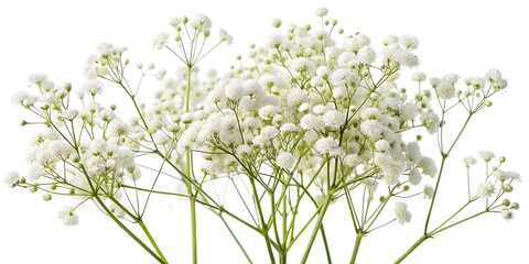 Bunch of white flowers with green stems