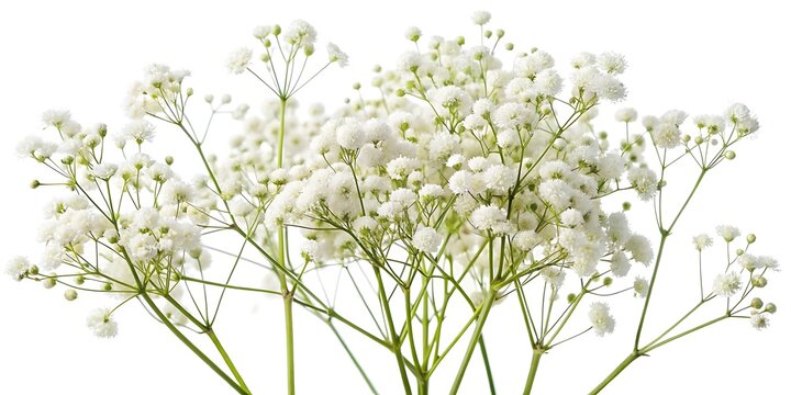 Bunch of white flowers with green stems