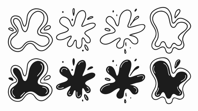 Bolb shapes organic vector 
