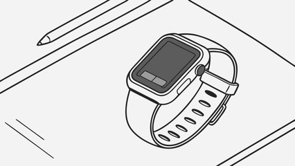 Black and white smart watch 