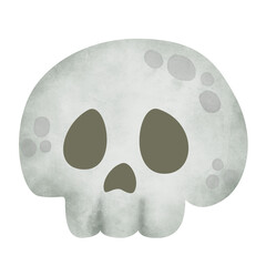A set of scary items for celebrating Halloween. Halloween clipart with ghost, pumpkin, Holidays cartoon character. -Vector 

