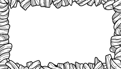 Halloween frame with mummy wrappings – Cute coloring book design for kids