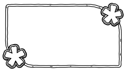 Abstract medical frame with cross symbol – Coloring book design for kids