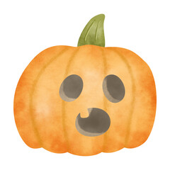 A set of scary items for celebrating Halloween. Halloween clipart with ghost, pumpkin, Holidays cartoon character. -Vector 
