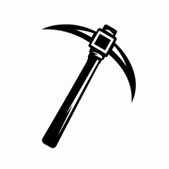 Pickaxe Tool Silhouette Vector Illustration