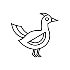 A rune line art vector illustration.