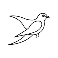 Obraz premium A sylwen line art vector illustration.