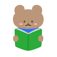 本を読むクマ
