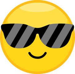 Cool Smiley Face Emoji with Sunglasses