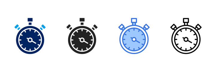 Stopwatch  Icon Set Different Style Collection 