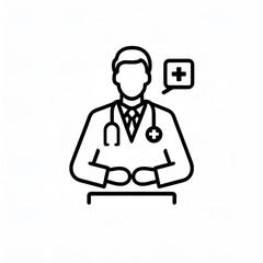 vector illustration of a doctor
