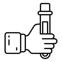 Editable Linne design vector of sample tube