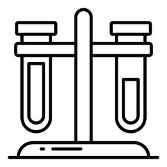 Editable Linne design vector of test tubes stand