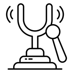 A creative design icon of tuning fork