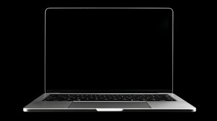 Laptop Minimalism: A Sleek, Black Screen.