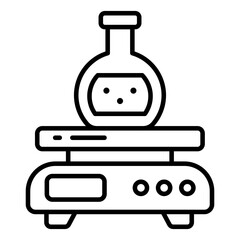 An editable design icon of flask weighing