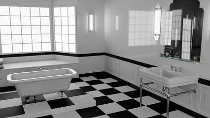 Salle de bain art déco