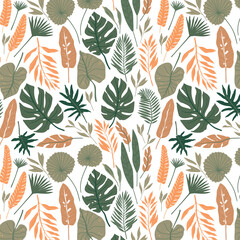seamless pattern with leaves
