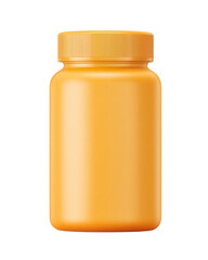 Orange Pill Bottle on White Background