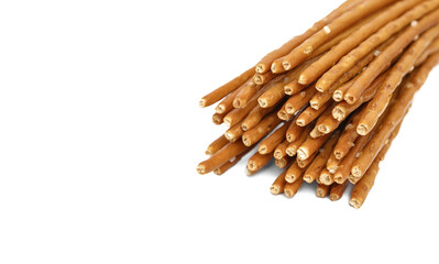 Salty sticks stack isolated on white background
