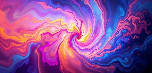 Fototapeta premium Swirling nebula-like forms in vibrant hues, creating a dynamic, energetic background, fantasy, abstract art
