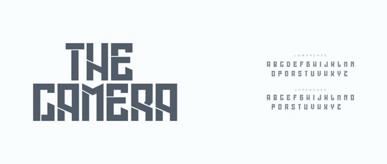 Minimal modern urban fonts for logo, brand etc. Typography typeface uppercase lowercase and number vector illustration.