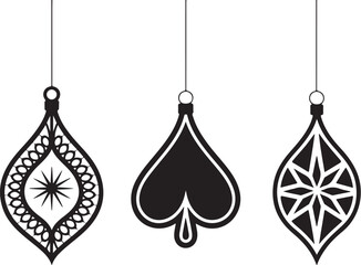Elegant Ornament Silhouettes Set