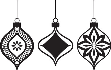 Elegant Ornament Silhouettes Set