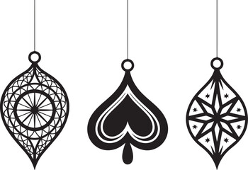 Elegant Ornament Silhouettes Set