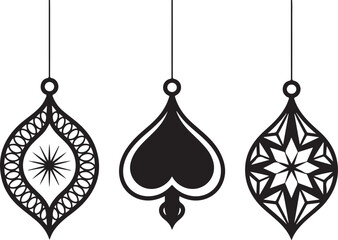 Elegant Ornament Silhouettes Set