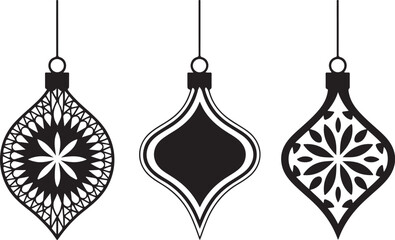 Elegant Ornament Silhouettes Set