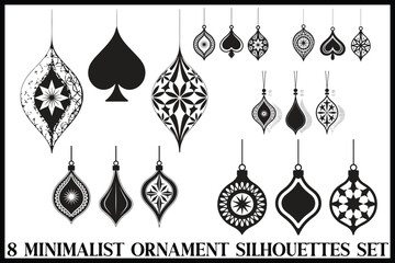 Elegant Ornament Silhouettes Set