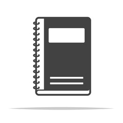School notebook icon transparent vector isolated
