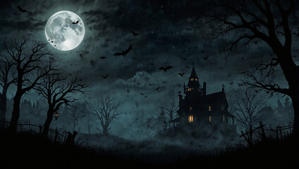 Diverse Halloween Backgrounds – Spooky, Cute, Grunge, Vintage, and Whimsical Styles in Atmospheric Illustrations