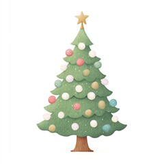 Cute Watercolor Christmas Tree