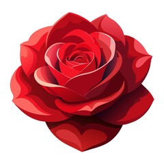 red rose isolated on white