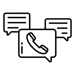 Trendy design icon of phone chat