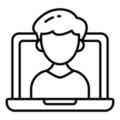 Modern design icon of online profile