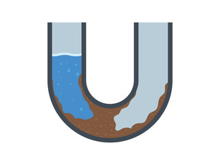 Water obstruction, impassable blockage in the water pipe problem
