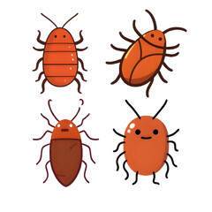 Fototapeta premium set of insects isolated