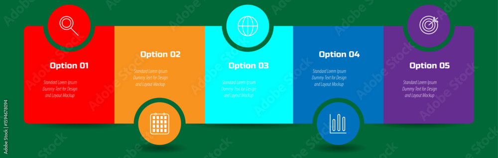 Poster timeline infographic design element and number options – modern vector for workflow layout, diagram,