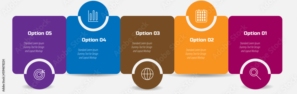 Poster timeline infographic design element and number options – modern vector for workflow layout, diagram,