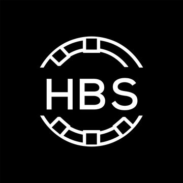 HBS Minimalist HBS  Logo Design on Black Background &ndash; HBS Later Logo, Modern Circular Branding Concept
